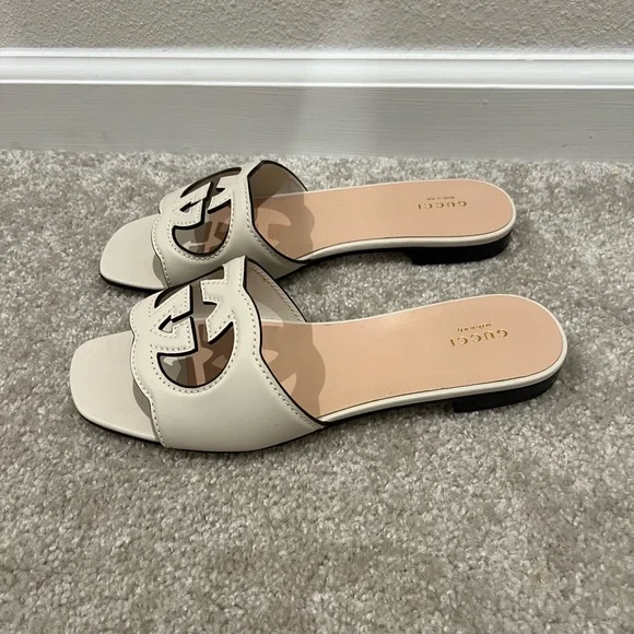 Women's slide sandal with Interlocking G Size 39.5 - Picture 2 of 5